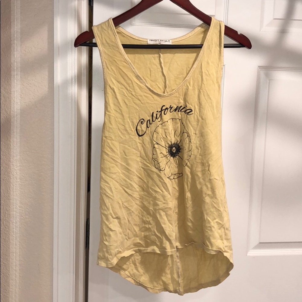 California muscle tee tank baby yellow